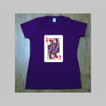 karta " Kráľovná " dámske tričko 100%bavlna značka Fruit of The Loom
